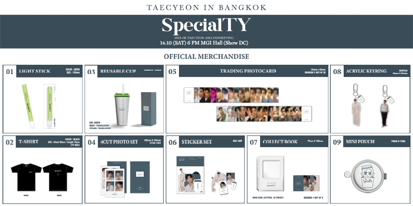 2023 OK TAECYEON in BANGKOK : SpecialTY OFFICIAL MERCHANDISE